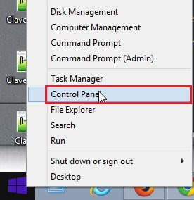 Abrir Control Panel - Windows 8
