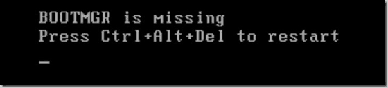 Reparar error bootmgr is missing