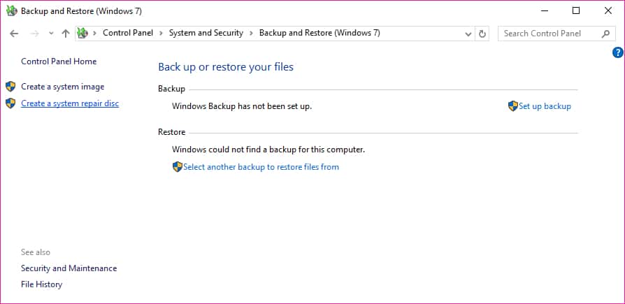 Windows 10 crear disco de reparacion opcion crear disco