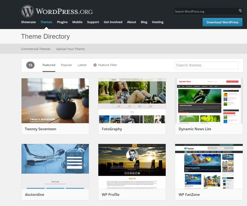 Wordpress plantillas