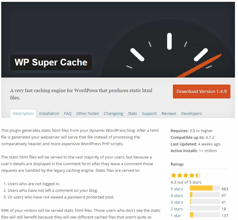 Wp super cache repositorio