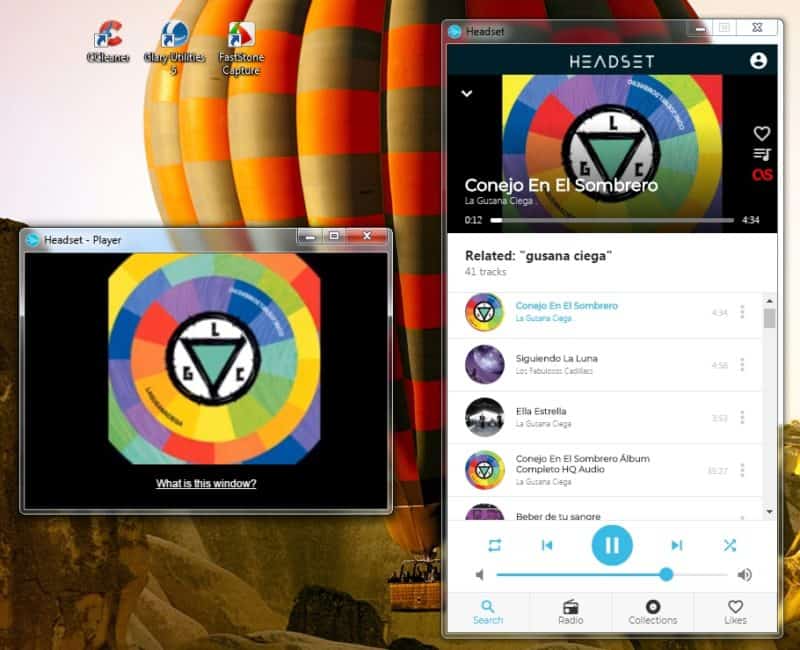 Reseña de Headser reproductor gratuito de youtube sin publicidad - Vista completa