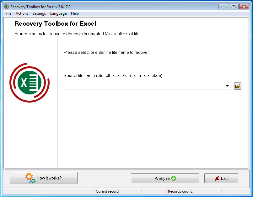 Herramienta de restauración de Microsoft Excel 4