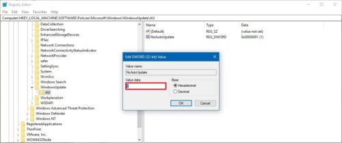 Desactivar las Actualizaciones de Windows 10 Utilizando el Registro Pasos del 9 al 11