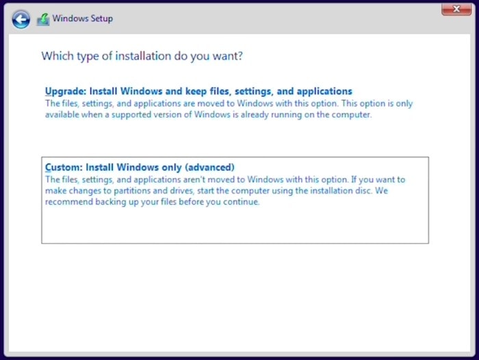 Instalacion Custom Windows 10