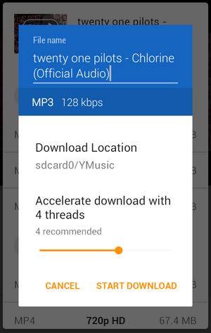 Aplicación para música MP3 y MP4 |