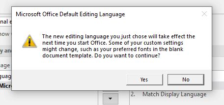 confirmar cambio de idioma en powerpoint