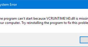 corregir error falta vcruntime140.dll 1