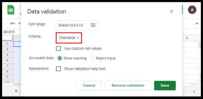 casilla de verificación a un documento de google 18