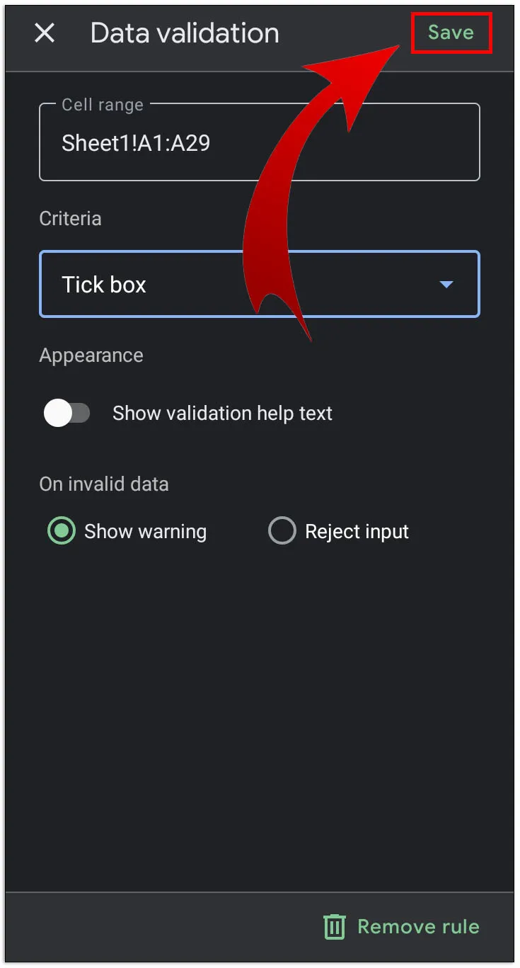casilla de verificación a un documento de google 31