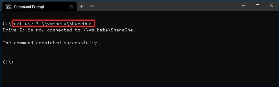 mapear una unidad de red desde el símbolo 3
