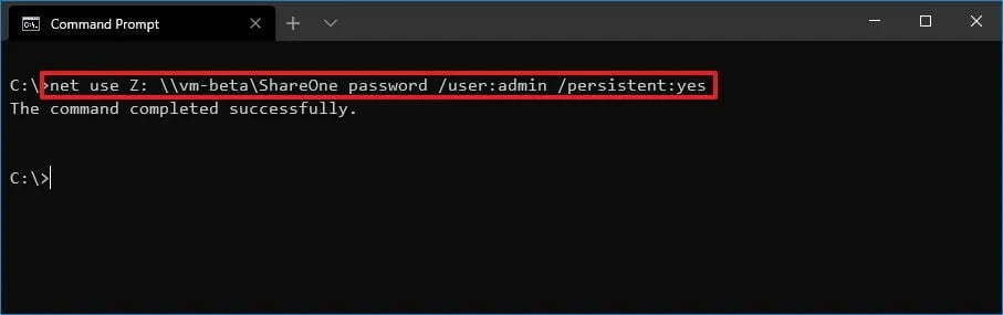 mapear una unidad de red desde el símbolo 4